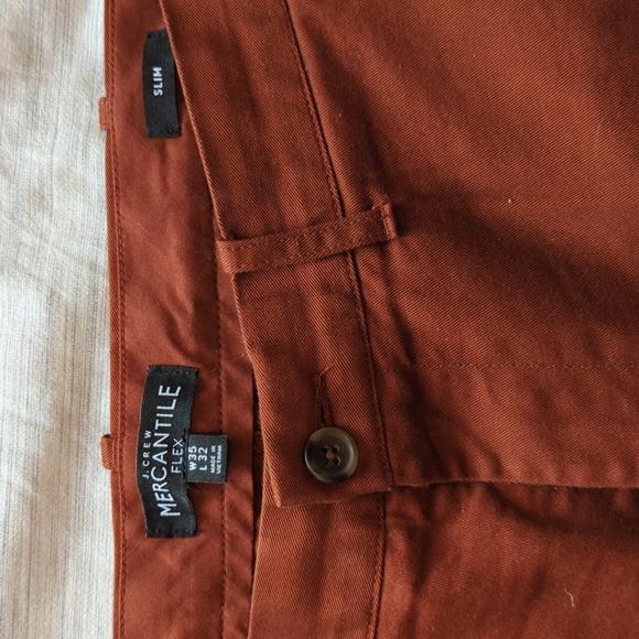 JCrew Burnt-Orange Chino 35W 32L - Picture 2 of 2
